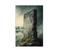 Anglo-Saxon Runestone Canvas Poster Wall Art Decor Print Picture Paintings for Living Room Bedroom Decoration 12" L X 18" W
