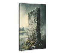 Anglo-Saxon Runestone Canvas Poster Wall Art Decor Print Picture Paintings for Living Room Bedroom Decoration 8" L X 12" W