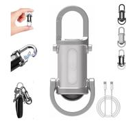 AngloCrate 1200LM Ultra-Bright Mini Keychain Flashlight, Waterproof, Convenient and Compact Flashlight, 2 and 1 Flashlights and Power Bank, Suitable for Camping, Hiking and Emergencies(White)