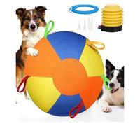 AngloCrate 2026 Thickened Calming Jumbo Dog Ball for Dogs | Giant Herding Ball, Durable Tear-Resistant Inflatable Big Dog Ball with Heavy-Duty Handle Cover & Inflation Pump, 10/18/22 Inch (A, 25CM)