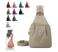 AngloCrate 3 In 1 Anti-Theft Travel Tote Bag, Mini Multi-Use Front Chest Bag, Dual Shoulder & Crossbody Wear Backpack(Khaki)
