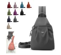 AngloCrate 3 In 1 Anti-Theft Travel Tote Bag, Mini Multi-Use Front Chest Bag, Dual Shoulder & Crossbody Wear Backpack(Grey)