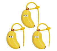 AngloCrate Banana Toothbrush Cover With Toothpaste Dispenser, Cute Banana Toothbrush Case, Portable Toothbrush Head Holder For Home Travel Outdoor Camping(Yellow,3PCS)
