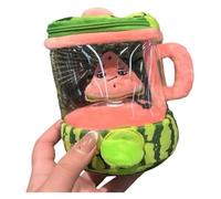 AngloCrate Carrot Blender Plush, Spinning Carrot Mixer Plush With Keychain Clip For Desk Decor, Gifts And Stress Relief(Watermelon)