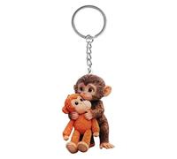 AngloCrate Monkey Punch Acrylic Keychain, Protect Punch The Monkey Keyring, Acrylic Hugging Monkey Keychains For Backpacks And Car Keys(1PCS)
