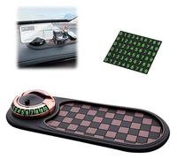 AngloCrate Multifunction Car Anti-Slip Mat, Rotatable Universal Non-Slip Car Dashboard Mat, Dashboard Mobile Phone Holder With Temporary Parking Number(Brown2)