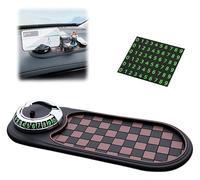 AngloCrate Multifunction Car Anti-Slip Mat, Rotatable Universal Non-Slip Car Dashboard Mat, Dashboard Mobile Phone Holder With Temporary Parking Number(Brown3)