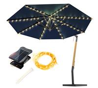 ANGMLN 1 Pack Patio Umbrella Lights Solar Powered Outdoor 8 Modes 112 LED Parasol String Light Waterproof Umbrella Pole Solar Lights for Patio Camping Tents