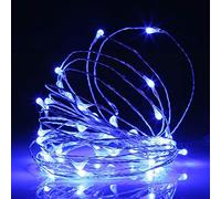 ANGMLN 2 Pack Fairy String Lights Battery Operated 3M 30LED Copper Wire Firefly Small led Lights Starry String Lights DIY Wedding Party Jars Home Garden Indoor Outdoor Decor (Blue)
