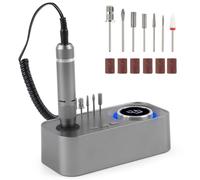 ANGNAY Nail Drill 40000RPM,Rechargeable Electric Nail File,Professional Nail Drill Machine for Acrylic and Gel Nails with Nail Bits Kit, Manicure Pedicure Set