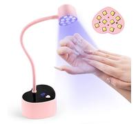ANGNAY Portable Nail Lamp with Smart Sensor & Display, 10 Beads 30W Mini UV LED Light 2 Modes Flash Cure Nail Lamp for Home DIY & Salon Manicure