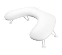 ANGNYA Arm Rest for Nails Tech, U-shaped Hand Rest for Nails Tech Microfiber PU Leather Nail Arm Rest with Detachable Brackets Hand Rest Pillow for Acrylic Nail Cushion (White)