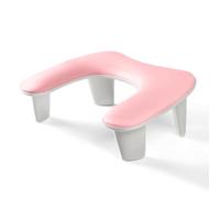 ANGNYA Arm Rest for Nails Tech, U-shaped Nail Arm Rest with Detachable Brackets Big Manicure Hand Rest Pillow for Nail Tech Must Haves Manicure Tools (Pink)