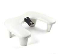 ANGNYA Arm Rest for Nails Tech with Rotating Phone Holder, U-shaped Nail Arm Rest with Detachable Brackets Big Manicure Hand Rest Pillow for Nail Tech Must Haves Manicure Tools (White 01)