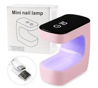 ANGNYA Mini UV Nail Lamp Rechargeable ，Portable Gel Polish Dryer with 30s/60s Timer, USB-Powered Travel Nail Light for DIY Manicure at Home/Salon, Cures All LED/UV Gel Nail Polish