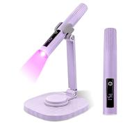 ANGNYA UV Light for Gel Nails,Mini U V LED Nail Lamp Handheld with Stand USB Rechargeable Fast Curing Flash Cure Lamp with LCD & 2 Timers(30/60S) for DIY Home or Salon