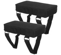 Angoily 1 Pair Gym Protector Pad for Squat Machine with Adjustable Straps Non-slip High-density Rubber Cushion Black Enhanced Stability Shoulder Relief for Intense Exercises