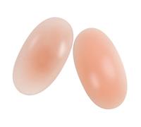 Angoily 1 Pair Silicone Soft Invisible Shoulder Pads Push-up Self Adhesive Khaki Clothing Accessory for Dresses on The Go Use