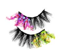 Angoily 1 Pair Sparkling Fairy Lash Clusters Glow in The Dark Plastic Fake Eyelashes for Party and Gathering Natural Look Eye Makeup