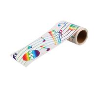 Angoily 1 Roll Musical Notes Poster Border Copper Plate Sticker Fade-resistant Material Easy Application Universal Compatibility for Concert Chalkboard Decoration for Music Teachers