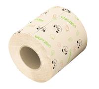 Angoily 1 Roll Panda Printed Toilet Paper Tissue Soft and Comfortable Versatile Use Bamboo Pulp Material Cute Fun Design with Vivid Patterns for Daily Use in Offices and Bathrooms