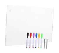 Angoily 1 Set Acrylic Memo Board Erasable Note Planner for Home Office Clear Writing Surface Multi Function Message Board for Schedules Lists Reminders with Advertising Pins Whiteboard