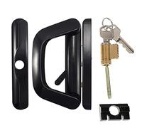 Angoily 1 Set Safety Zinc Alloy Door Lock Single Side Latch for Glass Sliding Doors Convenient Keyed Operation Durable and Easy to Install for Home Use