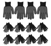 Angoily 10 Pair Black Nylon Pvc Dotted Grip Work Gloves
