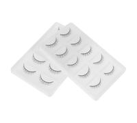 Angoily 10 Pairs Short Crossed Dense False Eyelashes Fiber Makeup Eye Accessories for Women Natural Look Double Eyelid Enhancement Pack