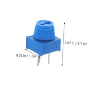 Angoily 10 Pcs Adjustable Potentiometer Resistors with Knob Breadboard Friendly Trimmer for LCD Contrast Opamp Setting Volume Level Control