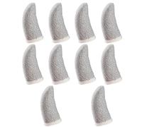Angoily 10 Pcs Breathable Silver Fiber Finger Sleeves with White Yellow Edge Wear-Resistant Touchscreen Finger Covers for Gaming Sweat-Resistant Suitable for Mobile Game Players