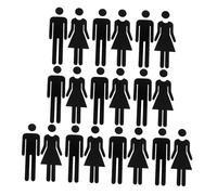 Angoily 10 Sets Acrylic Bathroom Signs with Self-adhesive Mirror Finish for Men and Women Restroom Door Gender Identification Easy Install Office and Hotel Washroom Wc Decals