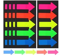 Angoily 10 Sets Re-stickable Arrow Shaped Classified Index Stickers Page Markers for Students Reading Bookmarks Stationery Accessories for Organizing Notes