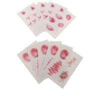 Angoily 10 Sheets Halloween Temporary Tattoo Stickers with 3d Simulation Wound and Scar Designs, Reusable Metal Material for Adults, for Roleplaying Experience and Bar Nights