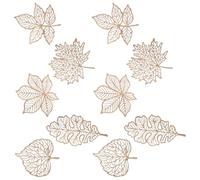 Angoily 10 Sheets Vintage Leaf Cutout Scrapbook Paper Lace Decorative Hollow Out Patterned Paper Craft Supplies for DIY Cards Photo Albums Wrapping and Origami