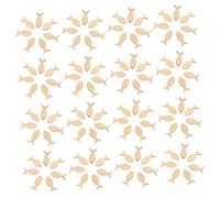 Angoily 100 Pcs Unfinished Wooden Fish Shape Cutouts Solid Wood Slices for DIY Handmade Craft Decoration Blank Fish Crafts for Painting and Scrapbooking Projects