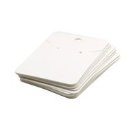 Angoily 100 Pcs White Blank Jewelry Display Cards for Necklaces and Hanging Earrings Paper Packaging for Jewelry Organizers Tear-resistant with Custom Logo Space Packaging and Presentation