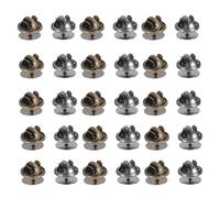 Angoily 100 Sets Butterfly Hat Pin Backings Metal Brooch Clutch Pins with 10Mm Flat Head in Black and Antique Copper for DIY Crafts Badge Making Lapel Tie Tack Accessories