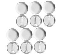 Angoily 100 Sets DIY Blank Badge Buttons Tinplate Empty Badges Kit for Custom Crafts High Transparency Smooth Edges for Souvenirs and Personalised