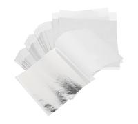 Angoily 100 Sheets Imitation Silver Foil Sheets for Arts Crafts Gilding Flakes Decorative Silver Foil Supplies Easy to Apply Durable Shiny for Painting Nail DIY Projects
