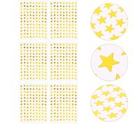 Angoily 100 Sheets Pentagram Sticker Reward Stickers Paper Golden Sparkling Star Design for Craft and Office Use by Teachers and Parents