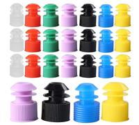 Angoily 100pcs 12mm Plastic Test Tube Plugs with Screw Stopper for Sealing and Good Elasticity, for Scientific Research Test Tube Use and Medicine Applications Random Color