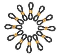 Angoily 100pcs Bird Foot Corrector Leg Brace Adjustable Black Rubber and Metal Splay Leg Hobble Soft Gentle Support for Chicks and Ducks Poultry Care