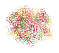 Angoily 100pcs Colorful Bone Shape Paper Clips Creative Metal Memo Clips with Storage Box for Office School Organizing Files Bookmarks and Crafting Projects