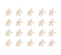 Angoily 100Pcs Hollow out Paper Crane Pendants Vintage Alloy Key Chain Adornments for DIY Jewelry Making Elegant Bracelet Decor Premium Craft Supplies Gold