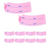 Angoily 100pcs Hospital Admission Wristbands Medical Id Bracelets for Adults Elderly Patient Identification Bands Stain-Resistant Writable Safety Wristbands for Long-Term Use