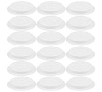 Angoily 100pcs Light Color Floral-Shaped False Eyelash Glue Tray PVC Lash Adhesive Pallet Disposable Eyelash Extension Grafting Glue Holder Station for Beauty Application