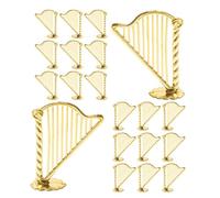 Angoily 100Pcs Mini Harp Charms Musical Instrument Ornaments for DIY Crafts Jewelry Making Christmas Tree Decorations Small Harp Pendant Home Hanging Accents