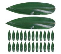 Angoily 100pcs Natural Bamboo Leaf Sushi Mats for Sushi Making and Sashimi Decoration Easy to Clean and Store Traditional Japanese Design for Versatile Use