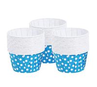 Angoily 100Pcs Paper Ice Cream Sundae Cups, Paper Disposable Dessert Bowls, Party Supplies Treat Cups for Sundae, Frozen Yogurt, Soup (Random Color)